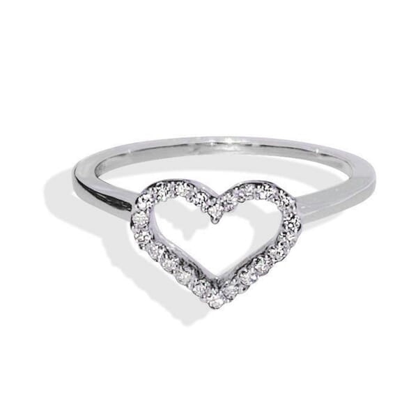 Diamantring  i hvitt gull 0,13 ct W-Si-ABR10702
